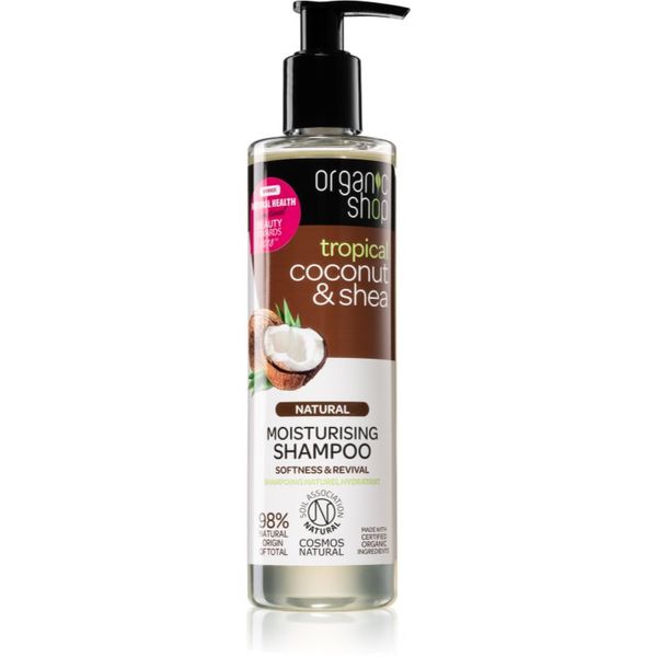 Organic Shop Organic Shop Natural Coconut & Shea vlažilni šampon za suhe in poškodovane lase 280 ml