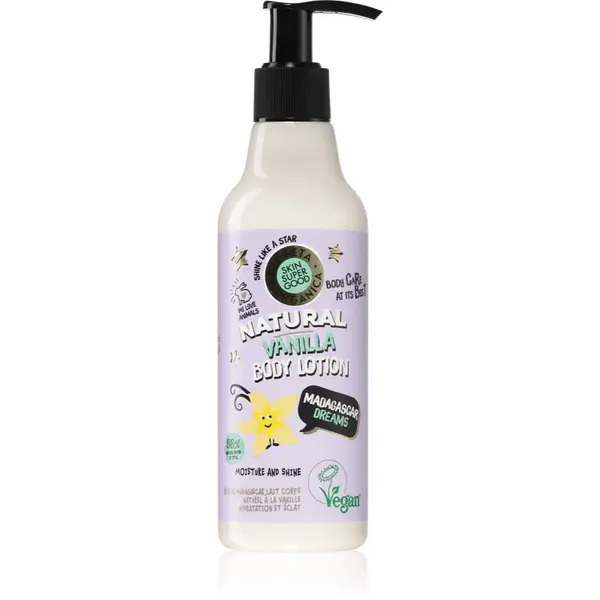 Organic Shop Organic Shop Skin Super Good vlažilno mleko za osvetljevanje z vanilijo 250 ml