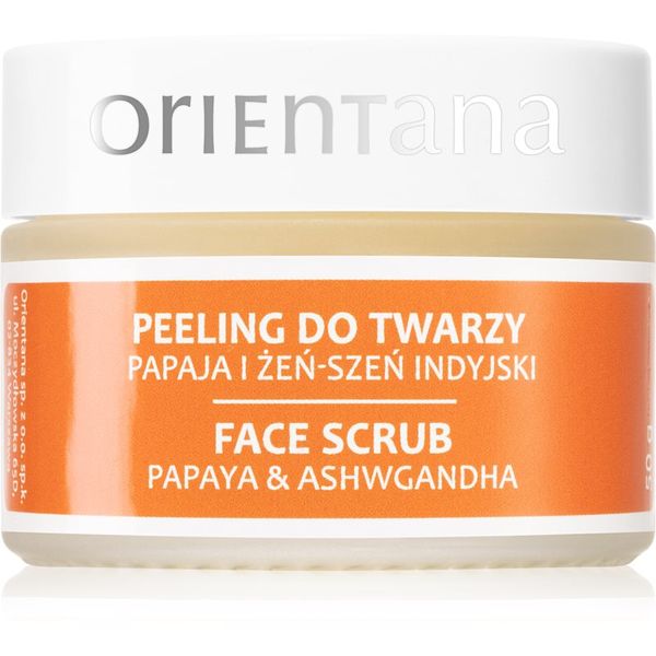 Orientana Orientana Papaya & Ashwagandha Face Scrub vlažilna maska za obraz 50 g