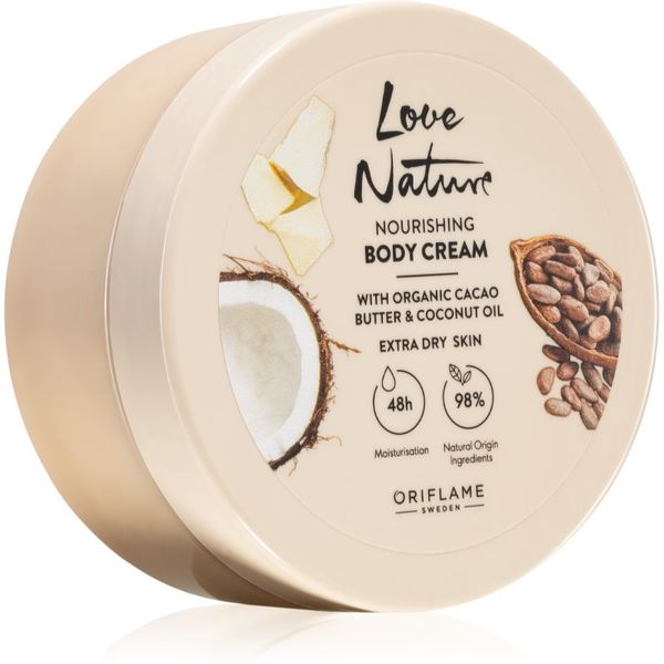 Oriflame Oriflame Love Nature Cacao Butter & Coconut Oil hranilna krema za telo z vlažilnim učinkom 200 ml