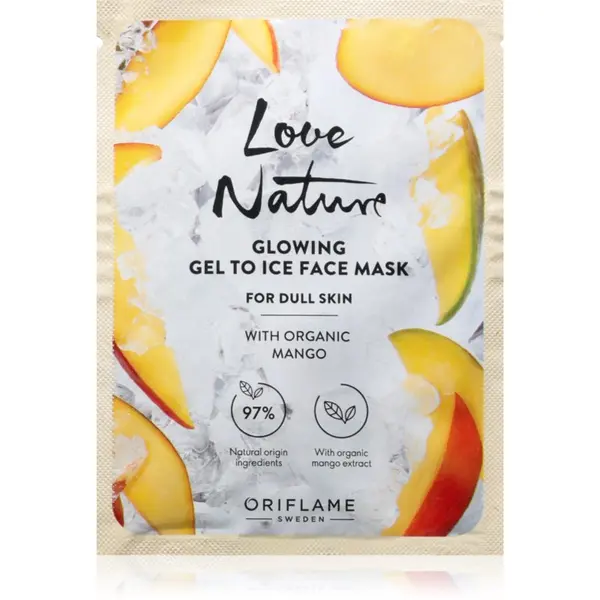 Oriflame Oriflame Love Nature Gel To Ice Organic Mango posvetlitvena maska za obraz 10 ml