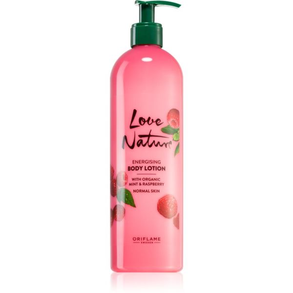 Oriflame Oriflame Love Nature Organic Mint & Raspberry poživitveno mleko za telo 500 ml