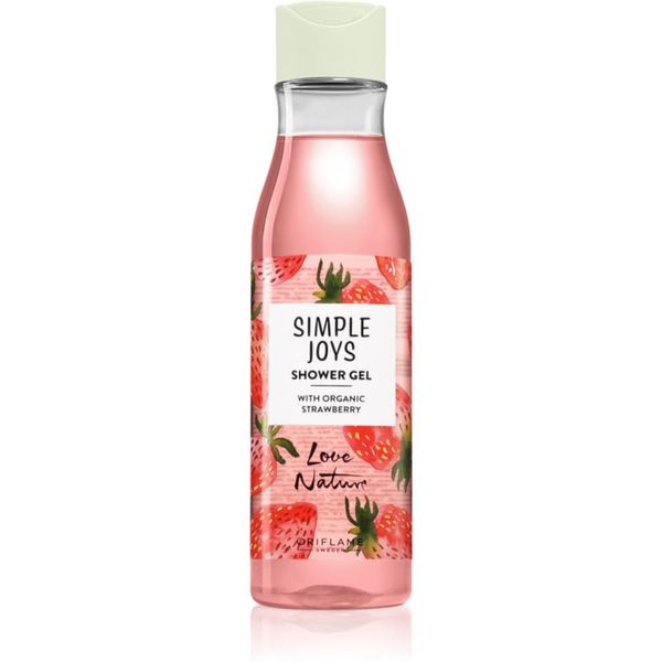 Oriflame Oriflame Love Nature Simple Joys osvežujoč gel za prhanje z vonjem jagod Organic Strawberry 250 ml