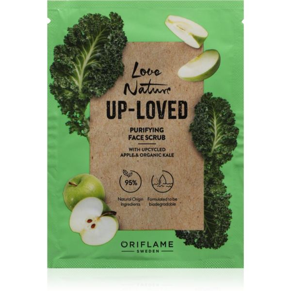 Oriflame Oriflame Love Nature Up-Loved Upcycled Apple & Organic Kale čistilni piling za obraz 10 ml