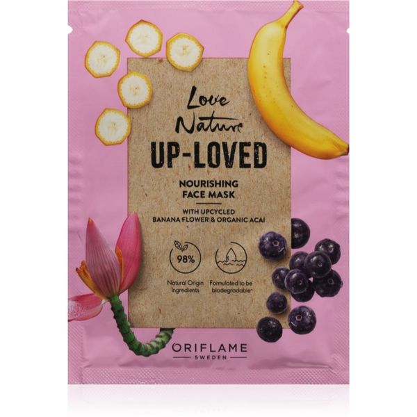 Oriflame Oriflame Love Nature Up-Loved Upcycled Banana Flower & Organic Acai vlažilna in hranilna maska za obraz 10 ml