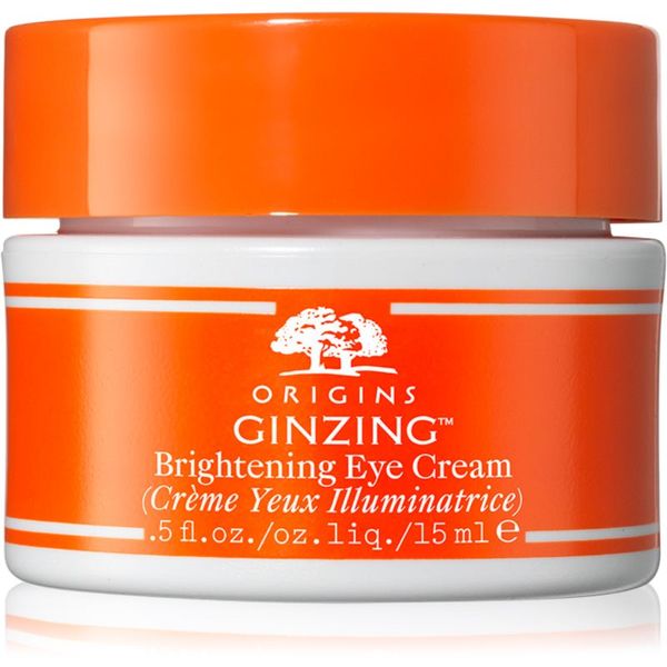 Origins Origins GinZing™ Brightening Eye Cream posvetlitvena krema za predel okoli oči proti zabuhlosti in temnim kolobarjem odtenek Warm 15 ml