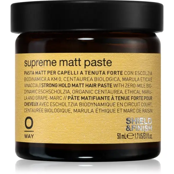 Oway Oway Shield & Finish Supreme Matt Paste mat stiling pasta s srednje močnim utrjevanjem 50 ml