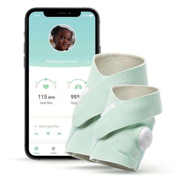 Owlet Owlet Smart Sock Plus 0-5y pametna nogavica Mint 3x1 par