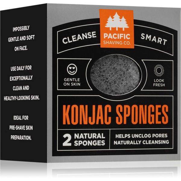 Pacific Shaving Pacific Shaving Konjac Sponges nežna eksfoliacijska gobica za obraz 2 kos