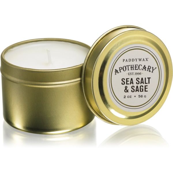 Paddywax Paddywax Apothecary Sea Salt & Sage dišeča sveča  v pločevinki 56 g