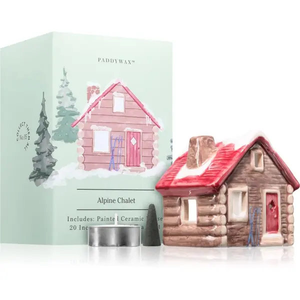 Paddywax Paddywax Ceramic Houses Alpine Chalet darilni set