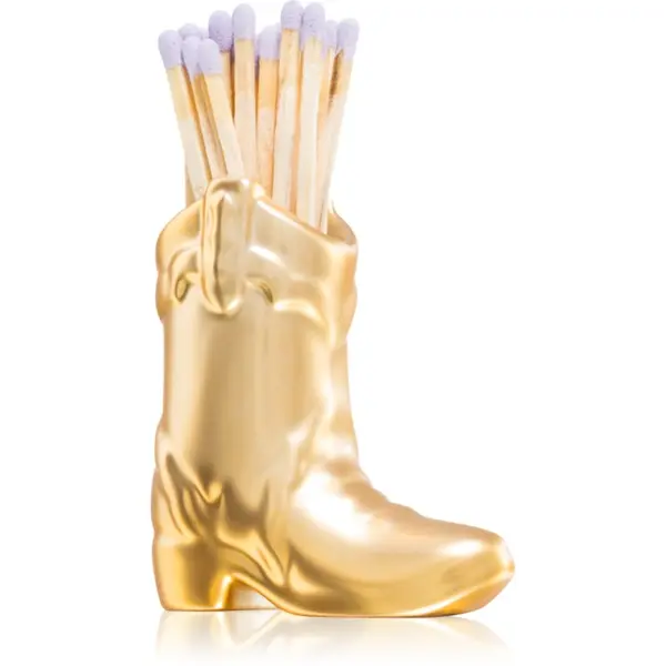 Paddywax Paddywax Cowboy Boot Match Holder vžigalice Gold Metallic 25 g