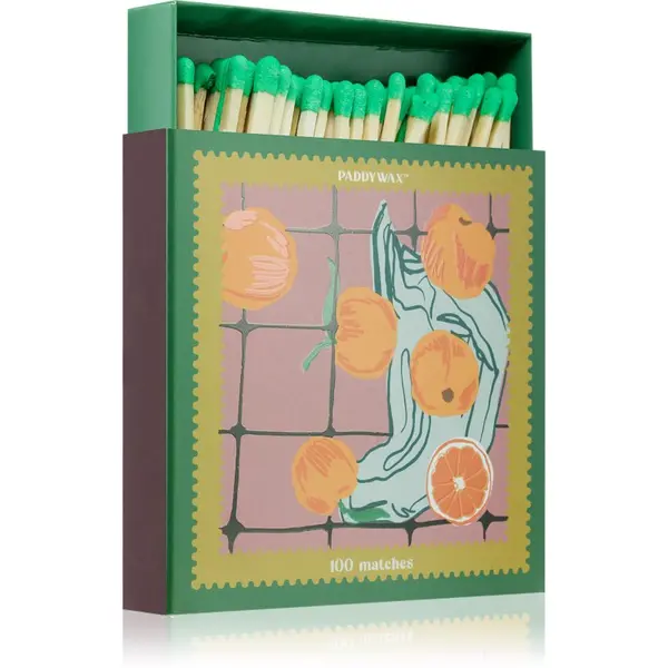 Paddywax Paddywax Jumbo Boxed Oranges vžigalice 100 ks 1 kos
