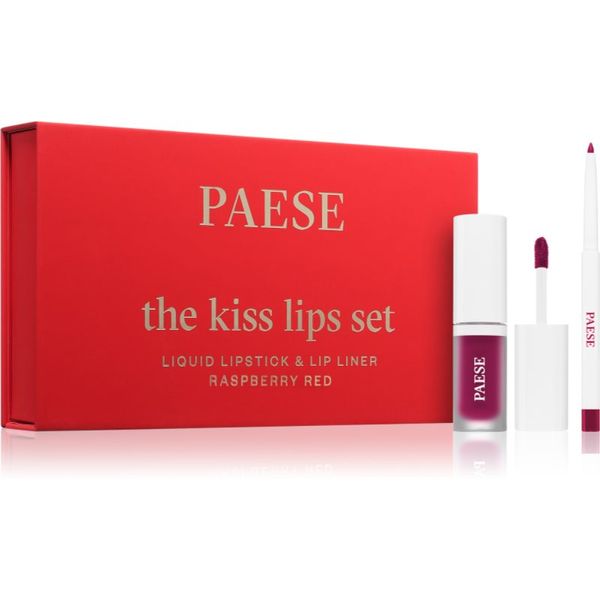 Paese Paese The Kiss Lips Set Raspberry Red darilni set 05 Raspberry Red odtenek