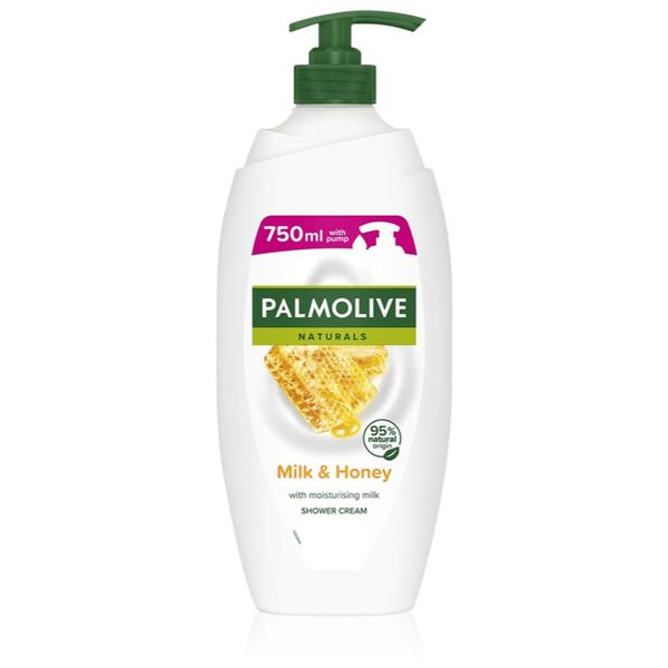 Palmolive Palmolive Naturals Milk & Honey kremast gel za prhanje in kopel z mlekom in medom z dozirno črpalko 750 ml