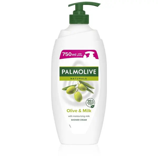 Palmolive Palmolive Naturals Olive kremast gel za prhanje in kopel z izvlečki oljke z dozirno črpalko 750 ml