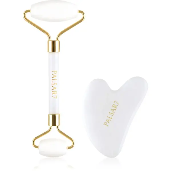 PALSAR7 PALSAR7 Massage Roller and Guasha White Jade valjček za masažo za obraz in pripomoček za masažo