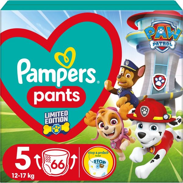 Pampers Pampers Active Baby Pants Paw Patrol Size 5 hlačne plenice za enkratno uporabo 12-17 kg 66 kos