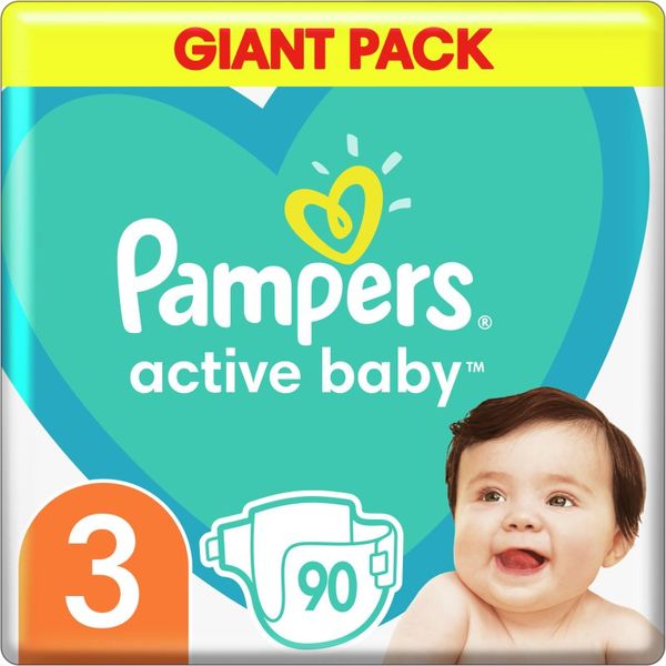 Pampers Pampers Active Baby Size 3 plenice za enkratno uporabo 6-10 kg 90 kos