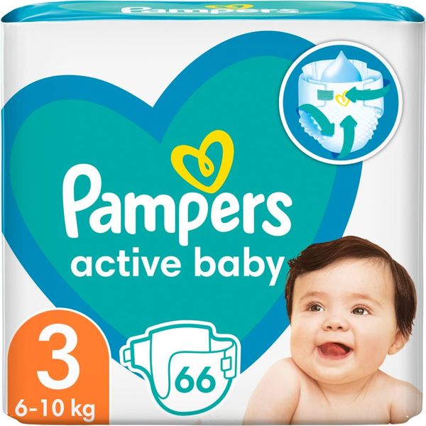 Pampers Pampers Active Baby Size 3 plenice za enkratno uporabo 6-11 kg 66 kos