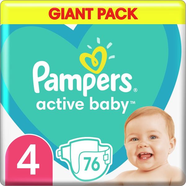 Pampers Pampers Active Baby Size 4 plenice za enkratno uporabo 9-14 kg 76 kos