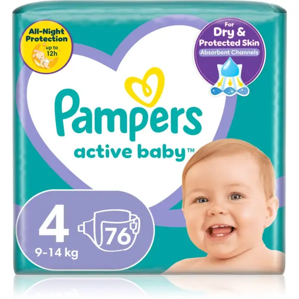 Pampers Pampers Active Baby Size 4 plenice za enkratno uporabo 9-14 kg 76 kos