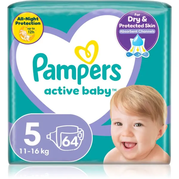 Pampers Pampers Active Baby Size 5 plenice za enkratno uporabo 11-16 kg 64 kos