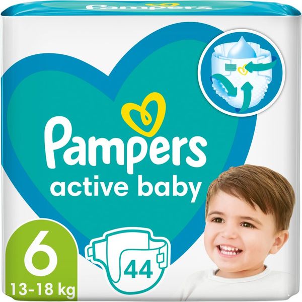 Pampers Pampers Active Baby Size 6 plenice za enkratno uporabo 13-18 kg 44 kos