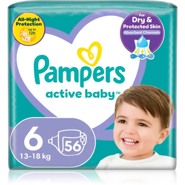 Pampers Pampers Active Baby Size 6 plenice za enkratno uporabo 13-18 kg 56 kos
