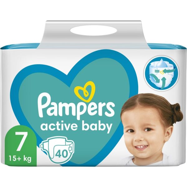 Pampers Pampers Active Baby Size 7 plenice za enkratno uporabo 15+ kg 40 kos