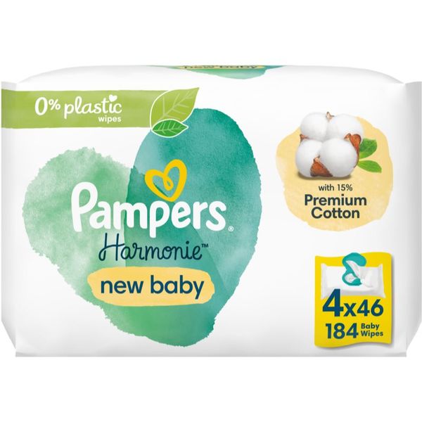 Pampers Pampers Harmonie New Baby vlažni čistilni robčki za otroke 4x46 kos