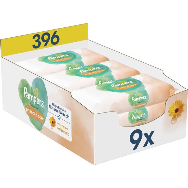 Pampers Pampers Harmonie Protect&Care vlažni čistilni robčki za otroke z ognjičem 396 kos