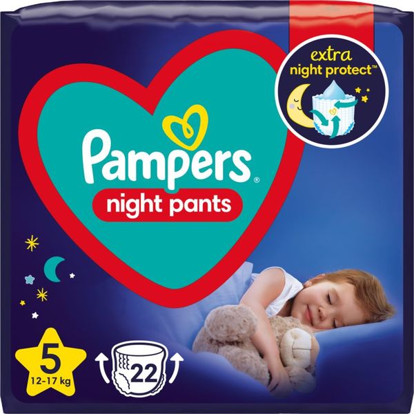 Pampers Pampers Night Pants Size 5 hlačne plenice za enkratno uporabo za noč 12-17 kg 22 kos