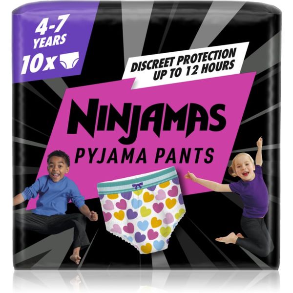 Pampers Pampers Ninjamas Pyjama Pants hlačne plenice za pižamo 17-30 kg Hearts 10 kos