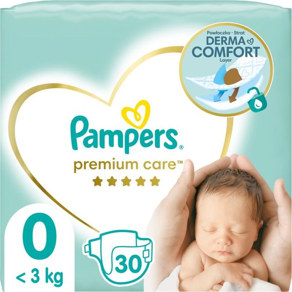 Pampers Pampers Premium Care Newborn Size 0 plenice za enkratno uporabo < 2,5 kg 30 kos