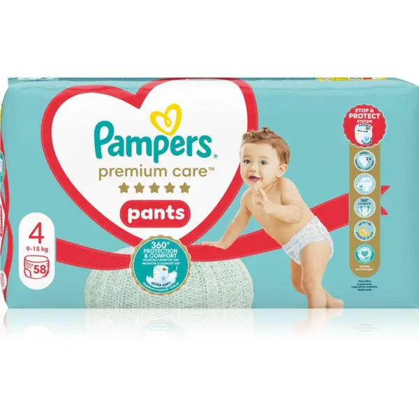 Pampers Pampers Premium Care Pants Size 4 hlačne plenice za enkratno uporabo 9-15 kg 58 kos