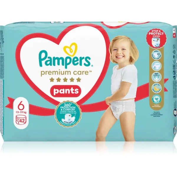 Pampers Pampers Premium Care Pants Size 6 hlačne plenice za enkratno uporabo 13-19 kg 42 kos