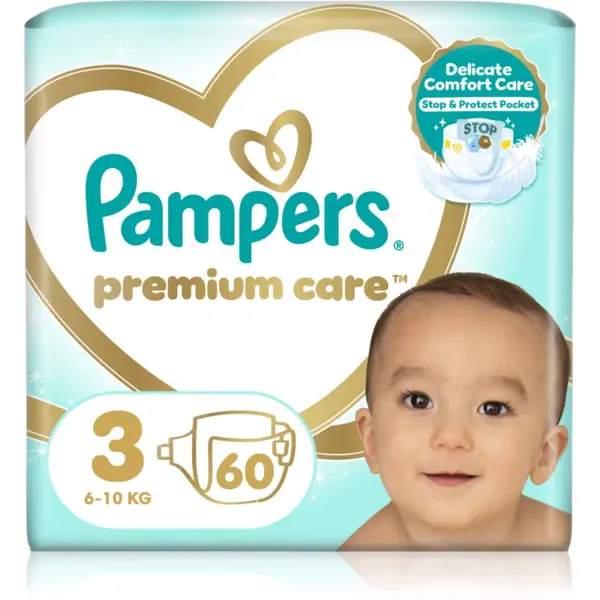 Pampers Pampers Premium Care Size 3 plenice za enkratno uporabo 6-10 kg 60 kos
