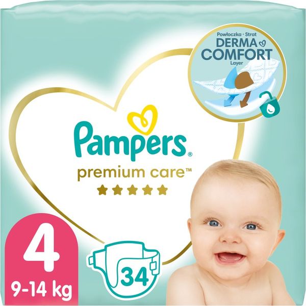 Pampers Pampers Premium Care Size 4 plenice za enkratno uporabo 9-14 kg 34 kos