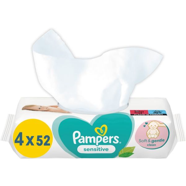 Pampers Pampers Sensitive vlažni čistilni robčki za otroke za občutljivo kožo 4x52 kos