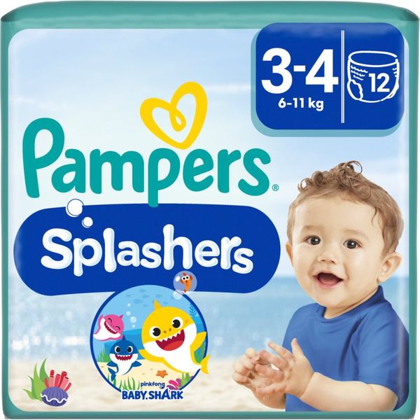 Pampers Pampers Splashers 3-4 kopalne plenice za enkratno uporabo 6-11 kg 12 kos