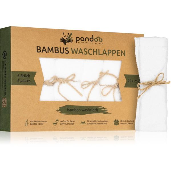 Pandoo Pandoo Bamboo Washcloth krpa za umivanje 25 x 25 cm 6 kos