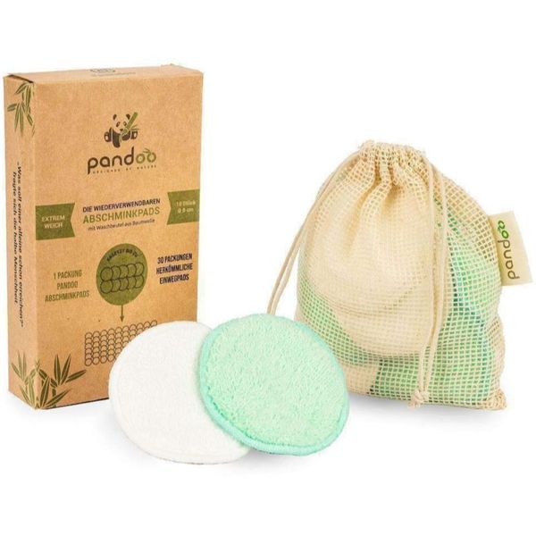 Pandoo Pandoo Make-up Remover Pads Washable & Reusable pralne blazinice za odstranjevanje ličil 10 kos