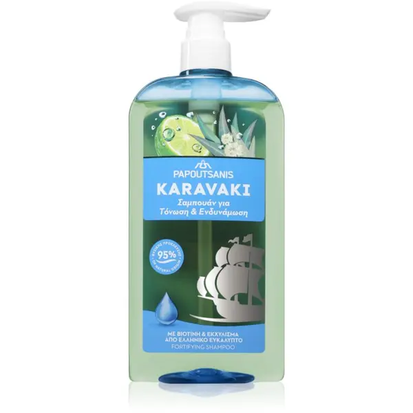 PAPOUTSANIS PAPOUTSANIS Karavaki Tonic & Strength šampon za lase 600 ml