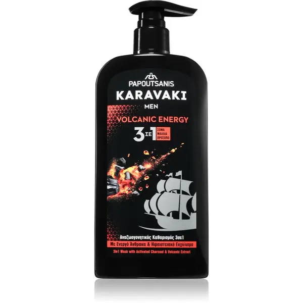PAPOUTSANIS PAPOUTSANIS Karavaki Volcanic Energy čistilni gel 3 v 1 550 ml
