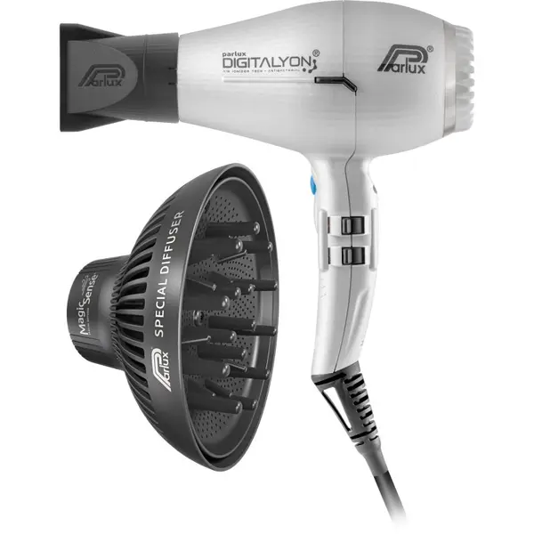 Parlux Parlux Digitalyon + Magic Sense sušilnik za lase + difuzor Silver 1 kos