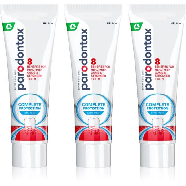Parodontax Parodontax Complete Protection Extra Fresh zobna pasta s fluoridom za zdrave zobe in dlesni 3x75 ml