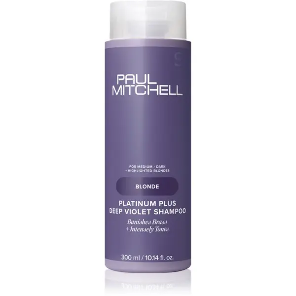 Paul Mitchell Paul Mitchell Blonde Platinum Plus Deep Violet Shampoo vijoličen šampon za nevtralizacijo rumenih odtenkov 300 ml