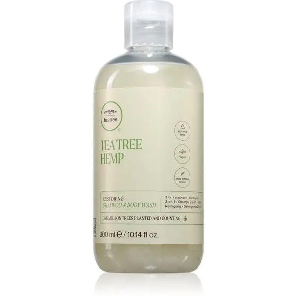 Paul Mitchell Paul Mitchell Tea Tree Hemp Restoring Shampoo & Body Wash šampon in gel za prhanje z vlažilnim učinkom 300 ml