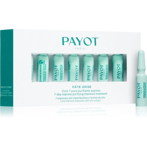 Payot Payot Pâte Grise Cure 7 Jours Purifiante Express 7-dnevna intenzivna nega za ublažitev simptomov aken 7x1,5 ml